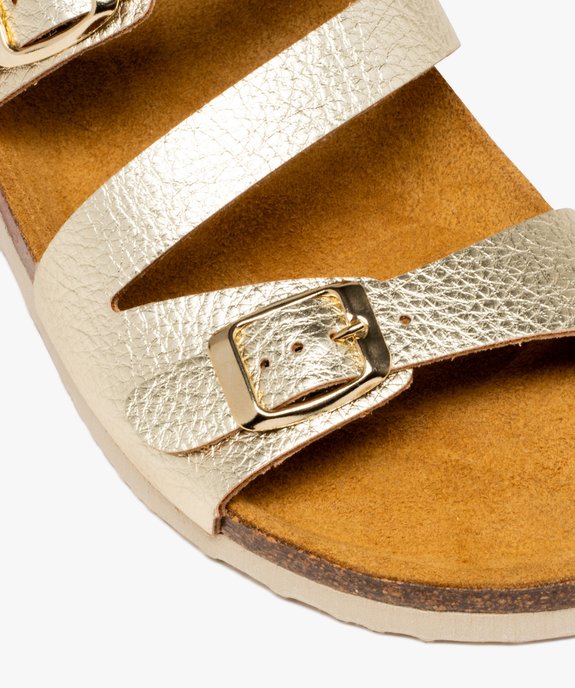 Mules métallisées avec brides à boucle femme - Valentina Baldano vue7 - VALENTINA BALDANO GEMO FORGOOD - GEMO