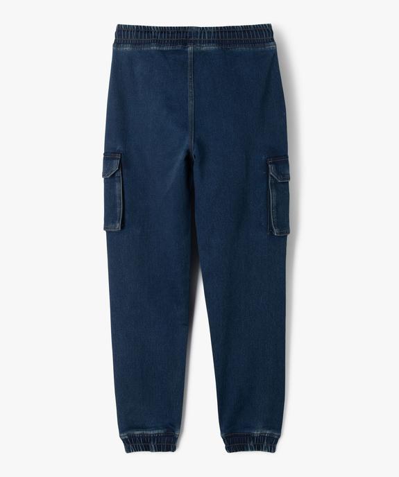 Jean cargo en denim délavé et extensible garçon vue7 - GEMO (JUNIOR) - GEMO