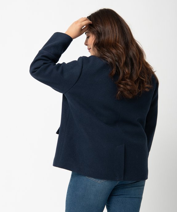 Manteau femme grande taille coupe caban vue3 - GEMO (G TAILLE) - GEMO