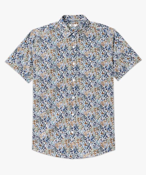 Chemise manches courtes à motif feuillage homme vue4 - GEMO (HOMME) - GEMO