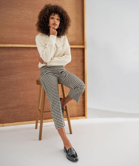 Pantalon à carreaux 7/8e femme vue4 - GEMO(FEMME PAP) - GEMO