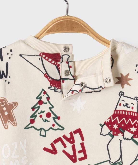 Sweat à motif spécial Noël bébé garçon vue4 - GEMO 4G BEBE - GEMO