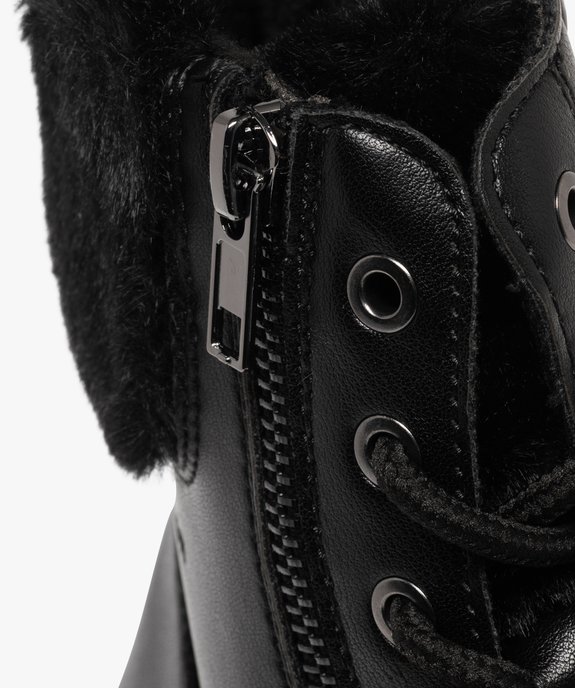 Boots fourrées à lacets et zips femme - TOM TAILOR Boots fourrées à lacets et zips femme vue6 - TOM TAILOR - GEMO