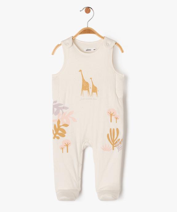 Ensemble 2 pièces bébé fille combinaison et gilet vue2 - GEMO 4G BEBE - GEMO
