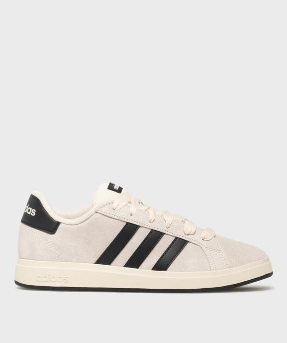 Baskets basses en cuir suédé Grand Court 00s K femme - Adidas vue1 - ADIDAS - GEMO