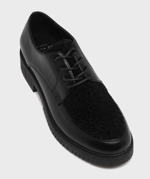 Derbies multimatière à semelle crantée femme vue6 - FOLLOW ME - GEMO