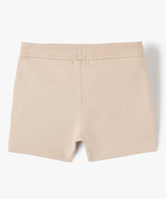 Short bébé garçon en maille avec ceinture bord-côte - GEMO(BEBE DEBT) Short bébé garçon en maille avec ceinture bord-côte vue3 - GEMO(BEBE DEBT) - GEMO