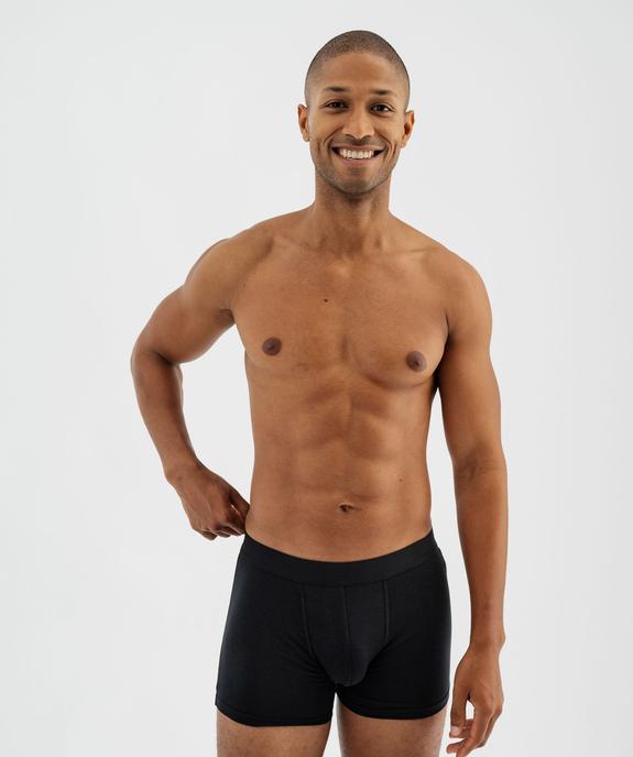 Boxer uni en coton extensible homme (lot de 2) vue5 - GEMO 4G HOMME - GEMO