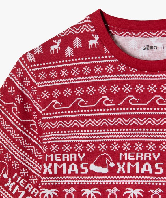 Tee-shirt à manches courtes avec motif Noël garçon vue2 - GEMO (JUNIOR) - GEMO