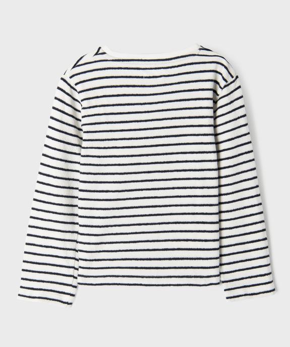 Tee-shirt manches longues rayé en éponge 100% coton garçon - LuluCastagnette vue4 - LULUCASTAGNETTE - GEMO