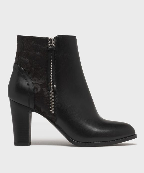 Bottines à talon avec zip décoratif femme - Emilia Rosa vue1 - EMILIA ROSA - GEMO