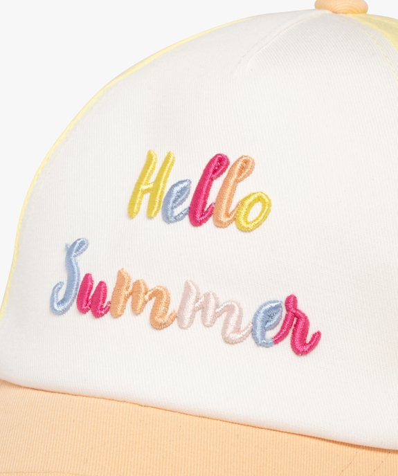 Casquette tricolore avec inscription brodée fille vue3 - GEMO(BEBE DEBT) - GEMO