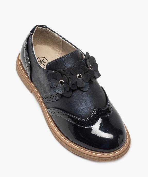 Derbies fille sans lacets à empiècements vernis vue5 - GEMO (ENFANT) - GEMO