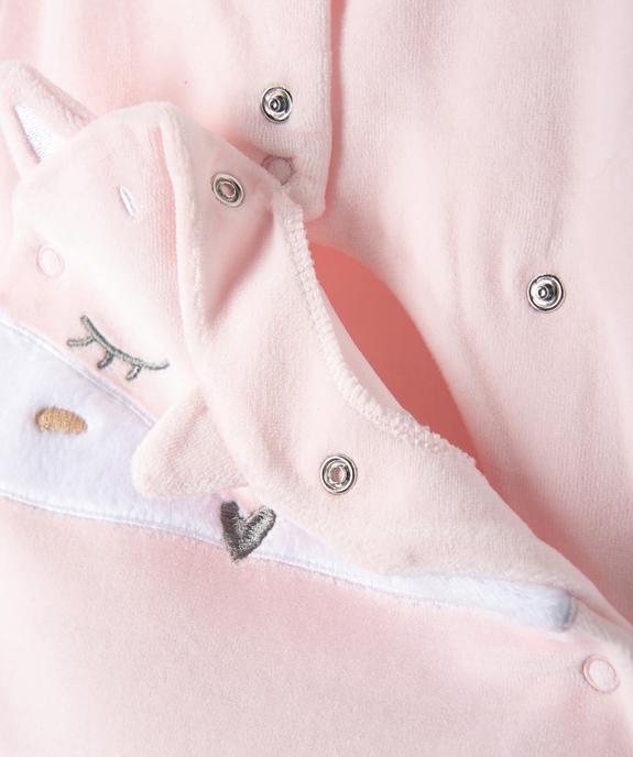 Pyjama bébé fille en velours à motif renard vue4 - GEMO 4G BEBE - GEMO