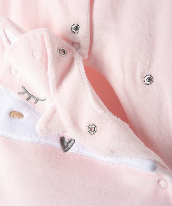 Pyjama bébé fille en velours à motif renard vue4 - GEMO 4G BEBE - GEMO