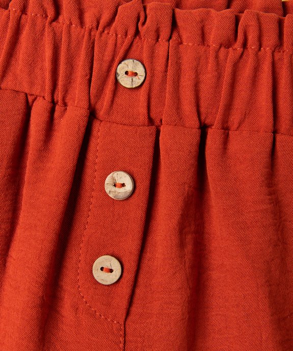 Short ample avec ceinture froncée et détails pailletés fille vue3 - GEMO (ENFANT) - GEMO