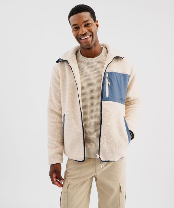 Sweat zippé en sherpa homme - Roadsign vue3 - ROADSIGN G4G - GEMO