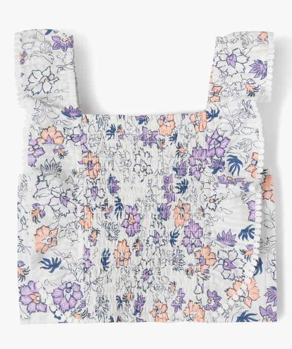 Blouse sans manches à motifs fleuris fille - LuluCastagnette vue4 - LULUCASTAGNETTE - GEMO
