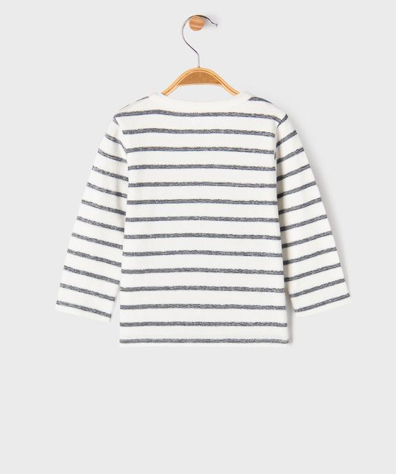 Tee-shirt manches longues à rayures et motif ourson bébé garçon - LuluCastagnette vue4 - LULU CASTAGNETTE GEMO FOR GOOD - GEMO