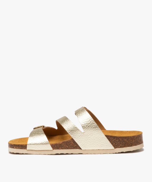 Mules métallisées avec brides à boucle femme - Valentina Baldano vue4 - VALENTINA BALDANO GEMO FORGOOD - GEMO