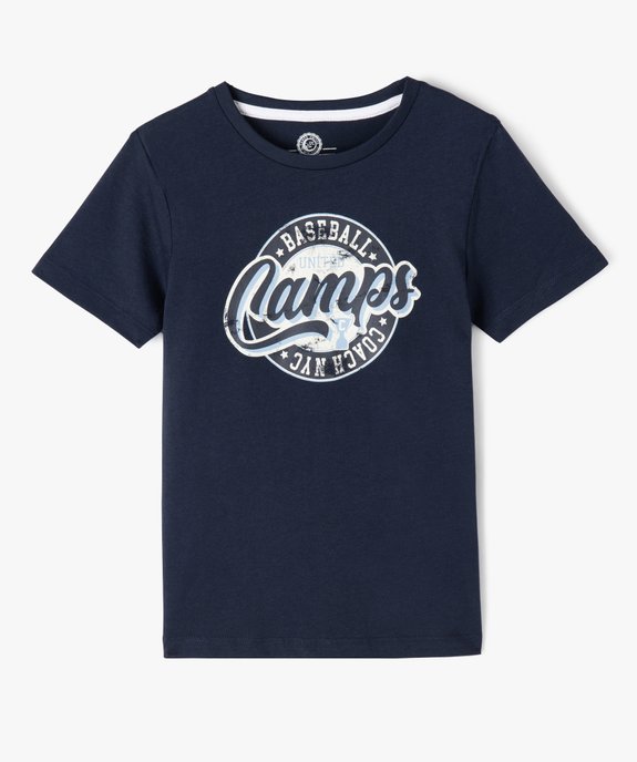 Tee-shirt avec motif base-ball garçon - Camps United vue1 - CAMPS UNITED - GEMO