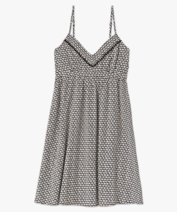 Robe courte imprimée à fines bretelles femme vue4 - GEMO(FEMME PAP) - GEMO