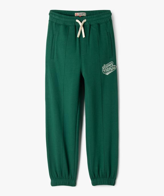 Pantalon jogging molletonné coupe large garçon vue1 - CAMPS GEMO FOR GOOD - GEMO