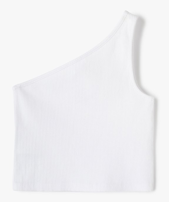 Débardeur fille asymétrique en maille côtelée vue3 - GEMO (JUNIOR) - GEMO