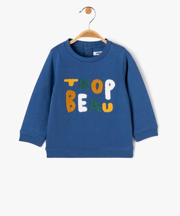 Sweat en molleton doux avec motifs bébé garçon vue2 - GEMO(BEBE DEBT) - GEMO
