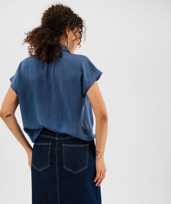 Chemise manches courtes en matière satinée femme vue3 - GEMO(FEMME PAP) - GEMO