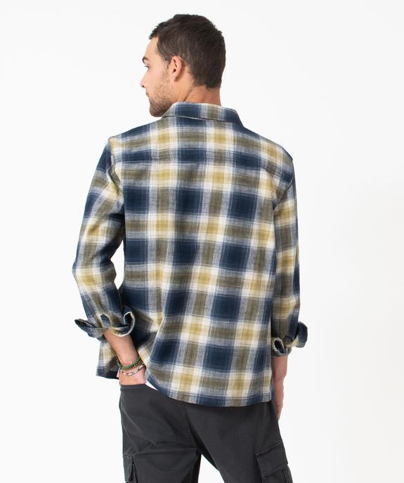 Surchemise à carreaux coupe droite homme - GEMO (HOMME) Surchemise à carreaux coupe droite homme vue3 - GEMO (HOMME) - GEMO