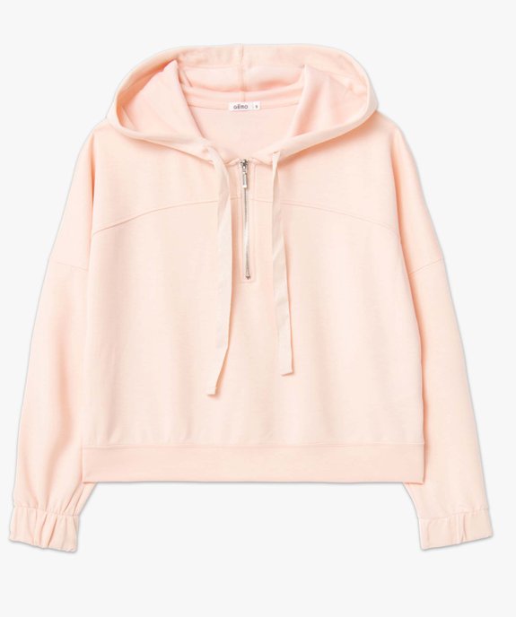 Sweat femme court avec capuche vue4 - GEMO(FEMME PAP) - GEMO