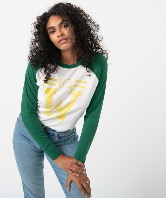 Tee-shirt femme à manches longues contrastantes – Camps United vue2 - CAMPS UNITED - GEMO