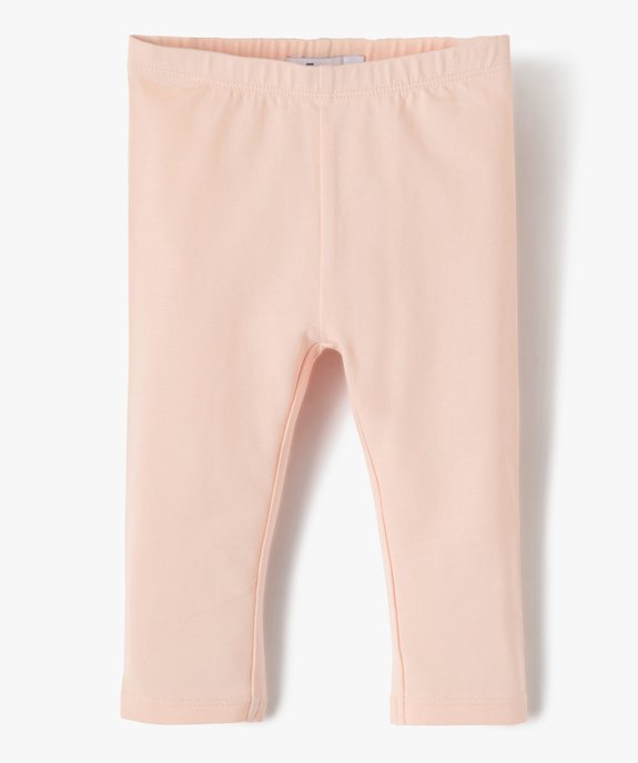 Legging long en coton stretch bébé fille vue1 - GEMO 4G BEBE - GEMO