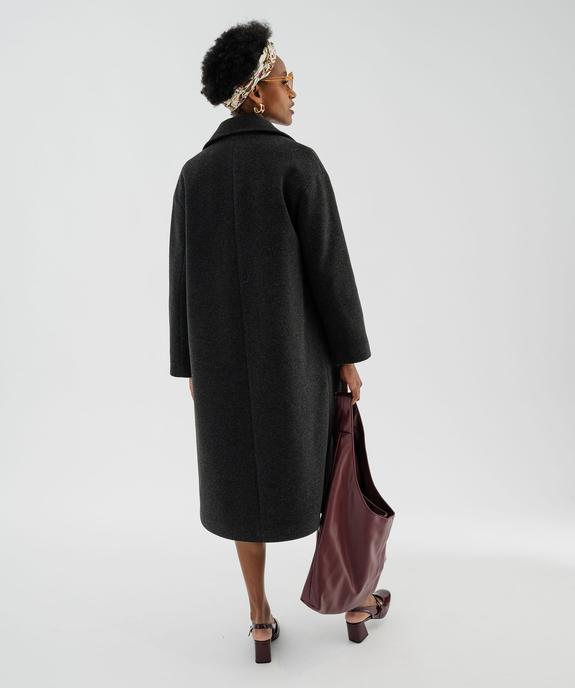 Manteau long croisé à double boutonnage et col femme vue5 - GEMO(FEMME PAP) - GEMO