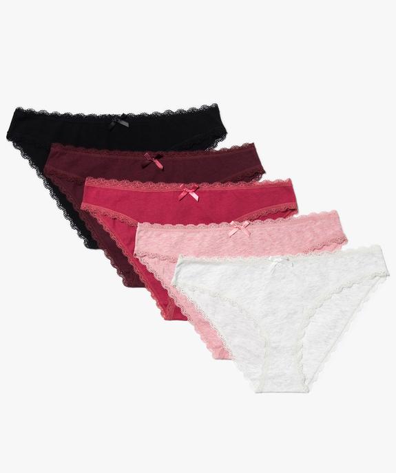 Culottes pour femme avec ceinture dentelle (lot de 5) vue1 - GEMO(HOMWR FEM) - GEMO