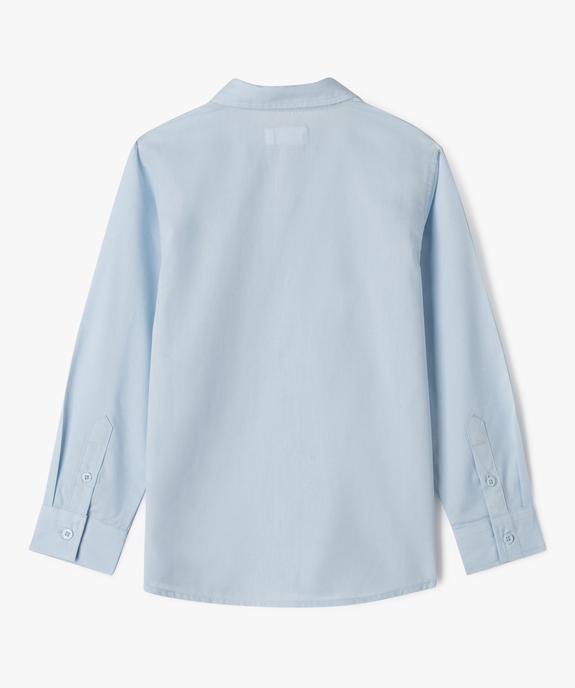 Chemise unie à manches longues garçon vue7 - GEMO 4G GARCON - GEMO