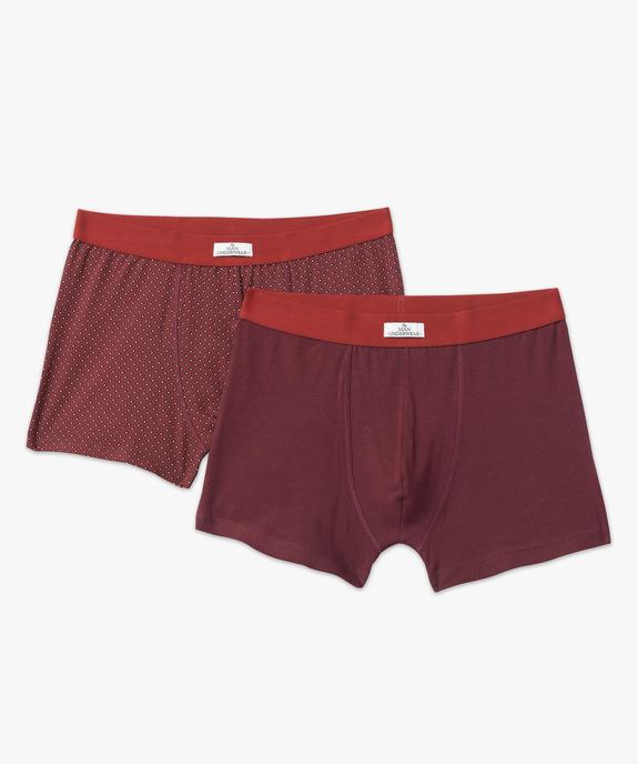 Boxer homme en coton stretch extensible (lot de 2) vue1 - GEMO 4G HOMME - GEMO