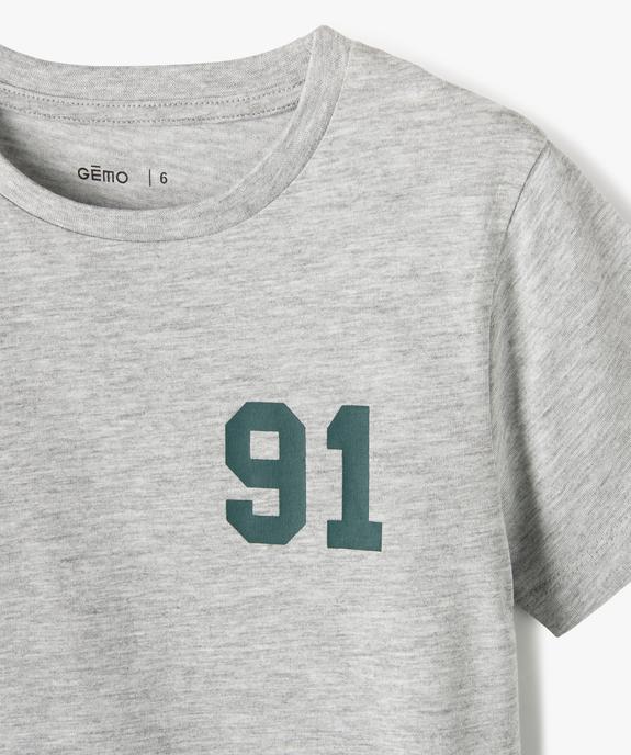 T-shirt colorblock avec numéro garçon vue2 - GEMO (ENFANT) - GEMO