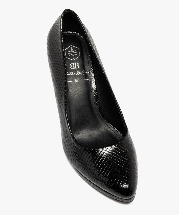 Escarpins femme à talon aiguille effet quadrillé vue5 - GEMO(URBAIN) - GEMO