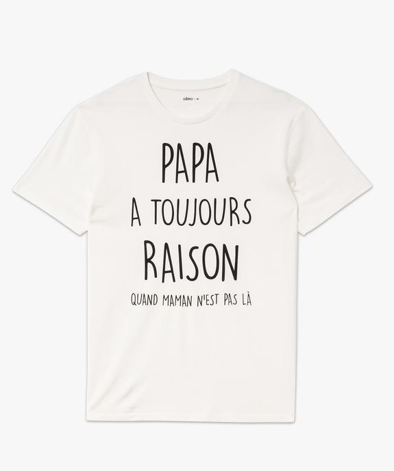 Tee-shirt homme à manches courtes avec message humoristique vue4 - GEMO 4G HOMME - GEMO