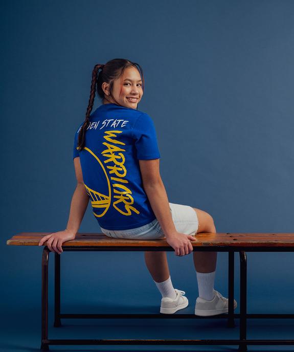 Tee-shirt manches courtes inscription Warriors Golden State enfant - NBA vue1 - NBA - GEMO