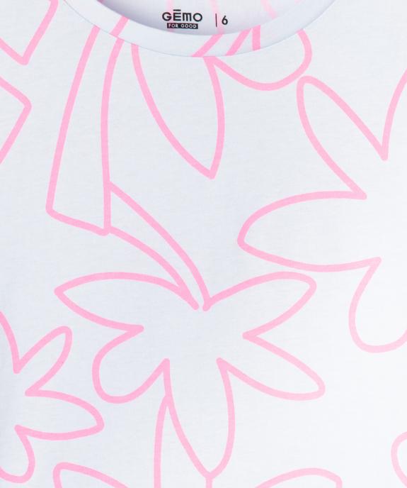 Tee-shirt oversize à larges motifs fille vue2 - GEMO 4G FILLE - GEMO