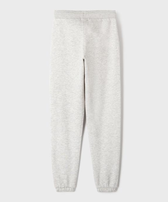 Jogging en molleton chiné fille vue3 - GEMO 4G FILLE - GEMO