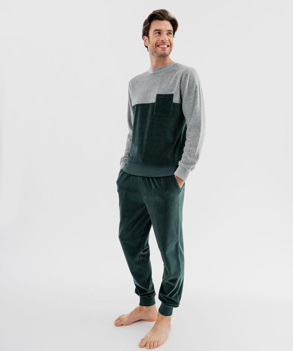 Pyjama en velours bicolore homme vue1 - GEMO(HOMWR HOM) - GEMO