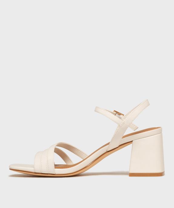 Sandales à talon trapèze et multibrides femme - Follow Me vue3 - FOLLOW ME - GEMO