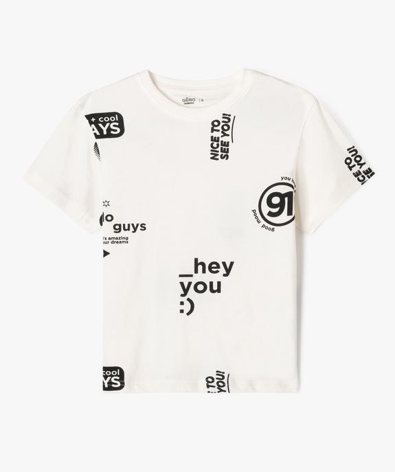 Tee-shirt imprimé graphique garçon vue1 - GEMO 4G GARCON - GEMO