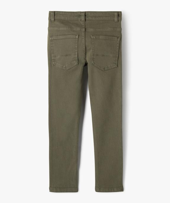 Pantalon chino slim 5 poches garçon vue3 - GEMO (ENFANT) - GEMO