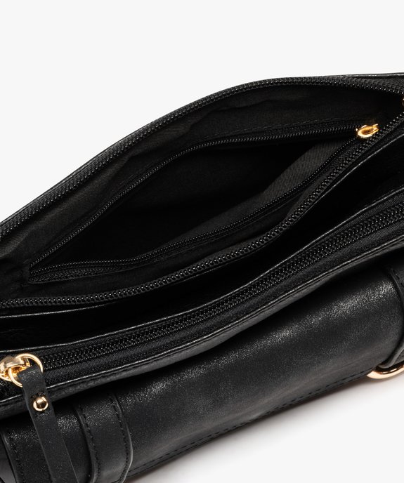 Sac besace multipoche à rabat brillant femme vue3 - GEMO (ACCESS) - GEMO