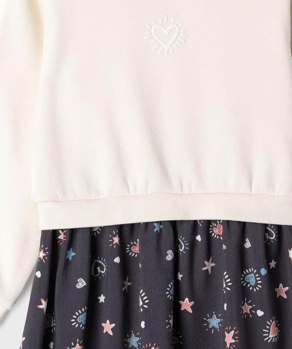 Robe avec haut sweat fille vue4 - GEMO (ENFANT) - GEMO